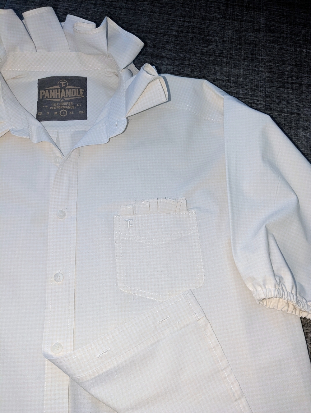 Viral Reworked Ruffled Collar Panhandle White Gingham Buttondown. - Picture 4 of 8